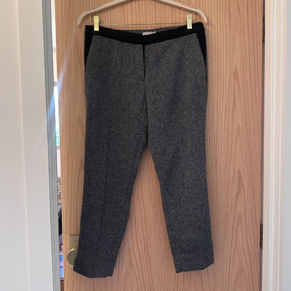 LIKE NEW: H&M Herringbone / Tweed Style Cropped Pants/Trousers - Size 10